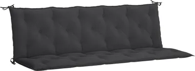 Produktbild von vidaXL Gartenbank-Auflage Schwarz 180x(50+50)x7 cm Oxford-Gewebe
