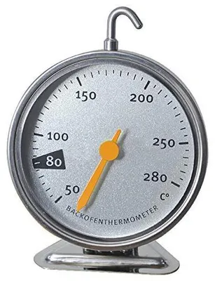 Oventhermometer aus Edelstahl, 50–280 °C, große Anzeige