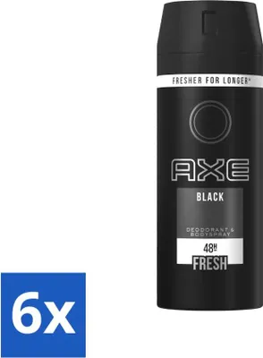 Obrázok produktu pre Dezodorant Axe Bodyspray Black 150 ml - hodnotné balenie - 6 kusov