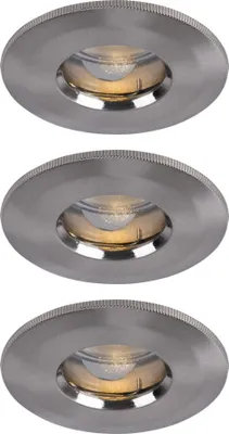Image de Profi EBL Set LED rigide IP65 3x3W 230/12V GU5,3 51mm fer brossé
