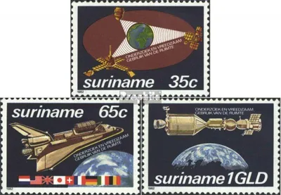 Produktbild von Briefmarken Suriname 1982 Mi 967-969 (kompl.Ausg.) postfrisch Weltraum