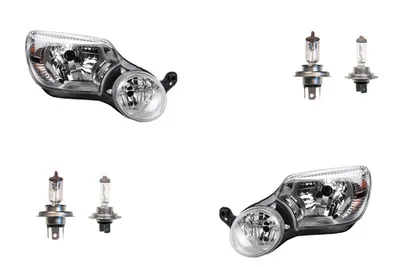 Zdjęcie produktu dla Johns, Reflektory halogenowe kompatybilne z Skoda Yeti 09-13 z H4 H7 zestaw lewy prawy 5L1941017A 5L1941015A 5L1941018A 5L1941016A