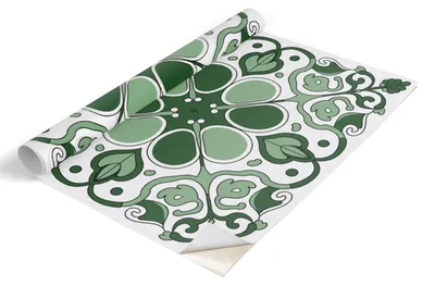 Immagine prodotto di Tulup - Pellicola adesiva per mobili - Pellicola autoadesiva 65x130 cm - Pellicola per mobili, ideale per armadi - Pellicola per mobili - Pellicola per la cucina - Impermeabile - Lavabile - Autoadesiva - Senza bolle d'aria - Motivo: piastrelle verdi