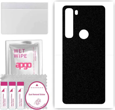Produktbild von apgo Rückseite Schutzfolie, Skin, kompatibel mit Motorola Edge, Hinten Displayschutzfolie aus Vinylfolie, kratzfest, einfache Montage - Mattschwarz