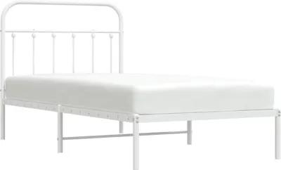 Obrázek produktu pro vidaXL Postel s čelem kovová bílá 100x190 cm