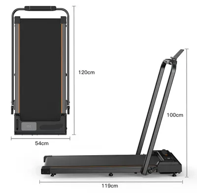Obrázek produktu pro Loopband 2 v 1 – Chodící pás – Motor o výkonu 2,5 HP – Skládací – Nosnost do 120 kg – Rychlost 1-10 km/h – Ovládání pomocí dálkového ovladače