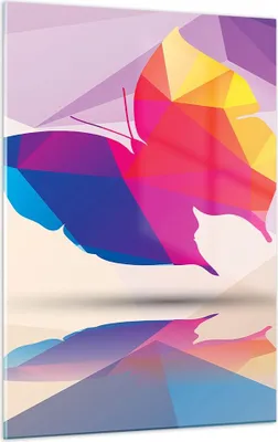 Produktbild von Bilder auf glas - Einteilig - Schmetterling Illustration Grafik - 50x70cm - Glasbilder - Wandbilder - Bilder - Wanddekoration aus Glas - Glas Bilder - Wandbild auf Glas - GPA50x70-2806