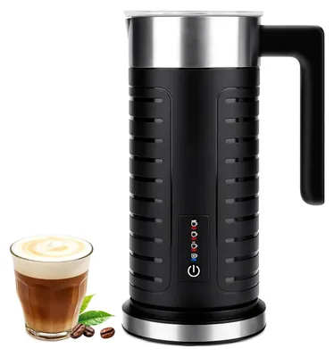 Milchaufschäumer, elektrisch, 240 ml, 400 W, Schwarz, Edelstahl