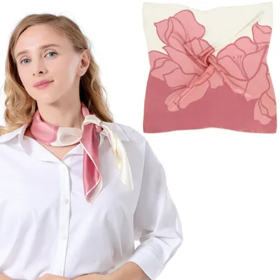 Produktbild von Omgoods – Seidentuch, 100% Seide – Rosa – Damen-Schal – – Mode – Elegantes Design