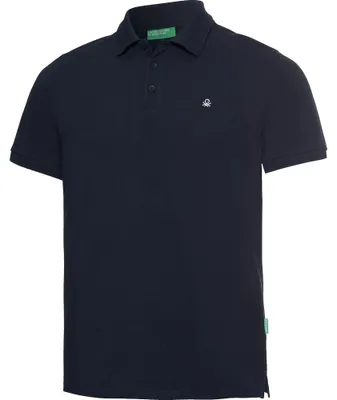 Produktbild von Benetton Poloshirt kurzarm uni, unifarben aus 100% Baumwolle