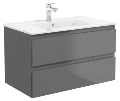 Imagen del producto de OLTENS, mueble bajo lavabo con lavabo integrado, 81 x 48,8 cm, con 2 cajones