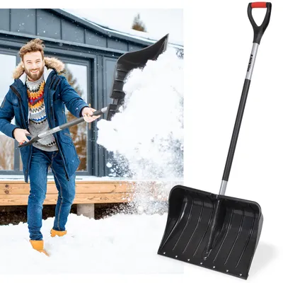 Produktbild von HECHT 5400 GT Schneeschaufel Schneeschieber | 54 cm Räumbreite | 1,4 m Länge | Gummigriff
