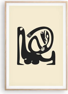 Produktbild von Gerahmtes Poster - Rahmen in heller Eiche - Surreal Charakter Kontrast - 70x100 cm - Wand Bild - Wanddeko - Wandbilder - Kunstposter - Wandposter - Bilderrahmen - Bilder - P2NPA70x100-4615