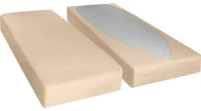 Produktbild von Schnellspannbetttuch mit Gummizug - 90x200x30 - beige
