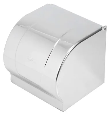 Productafbeelding van Toiletpapierhouder, deksel voor tissuebox, wandmontage, roestvrij staal, accessoires voor badkamer