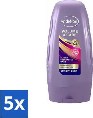 Productafbeelding van Andrélon Volume & Care Conditioner voor extra volume - voordeelverpakking - 5 stuks