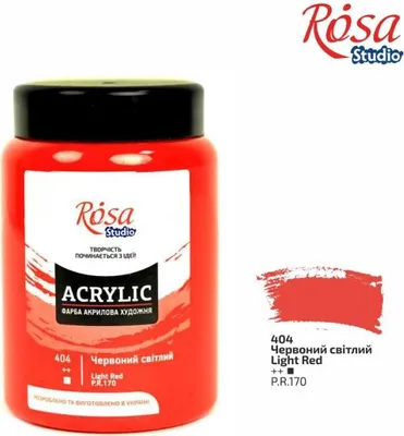 Immagine prodotto di Rosa Studio colore acrilico 400 ml rosso chiaro pittura creativa