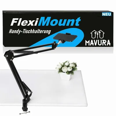 Immagine prodotto di FlexiMount Supporto universale da tavolo per smartphone e tablet Supporto per microfono per telefono cellulare a 360°