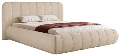 Obrázek produktu pro Selsey Malunna – postel s úložným prostorem, čalounění z mikrovlákna, barva béžová, rozměry 180x200 cm