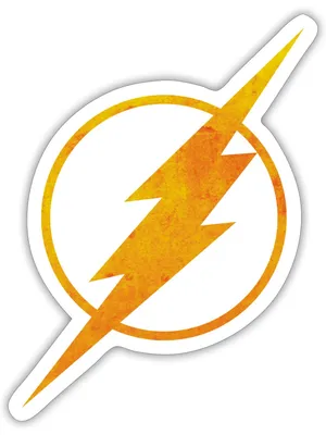 Produktbild von Spreadshirt DC Comics Justice League Flash Logo Karneval Sticker Aufkleber, 10 x 10 cm, Mattweiß