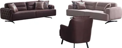 Zdjęcie produktu dla Sofa 3-osobowa zestaw foteli zestaw do salonu zestaw 3-częściowy zestaw sof