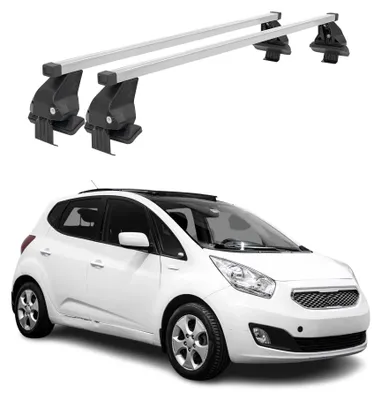 Image de Barres de toit transversales pour Kia Venga 2010-2014 Acier Gris, Image générée par une IA