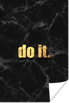 Produktbild von MuchoWow® Poster Zitate - Motivation - Gold - Schwarz 40x60 cm - Plakate für die Wand - Poster Babyzimmer