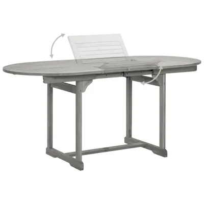 Produktbild von Garten-Esstisch (120-170)x80x75 cm Massivholz Akazie