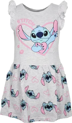 Produktbild von Disney Lilo und Stitch Kinder Mädchen Sommerkleid Kleid – Grau / 92