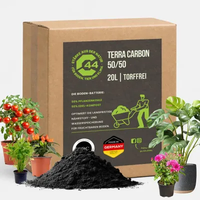 Produktbild von C44 Terra Carbon 50/50 | -Bodenaktivator mit 50% Pflanzenkohle – 20L