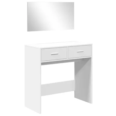 Produktbild von vidaXL Schminktisch mit Spiegel Weiß 80x39x80 cm