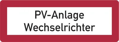 Produktbild von Dreifke® Feuerwehrschild, PV-Anlage Wechselrichter - DIN 4066 | Folie selbstk...