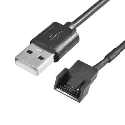 Produktbild von G38 USB 2.0 Stecker auf 3-Pin / 4-Pin Adapterkabel für 5V Computer PC Lüfter 50cm