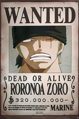 Produktbild von One Piece Poster Wanted Roronoa Zoro (48)