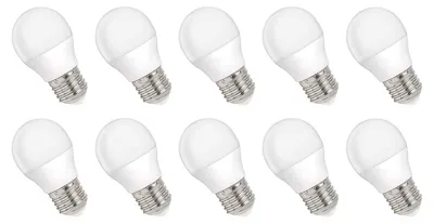 Productafbeelding van Spectrum LED Kogellamp P45 E27 Mat - 1W 90lm 3000K - Warmwit - Vervangt 10W - 10 stuks