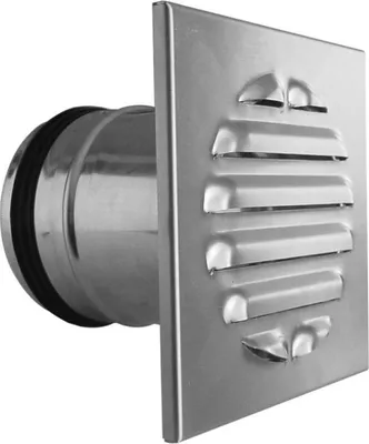 Produktbild von UPMANN Wetterschutzg.V2A 20x20, Stutzen DN 125/100 mit Fliegendr. - 54522