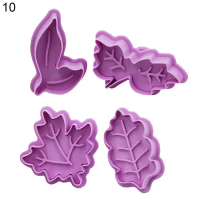 Produktbild von 4pcs/Set Cookie Cutter Cartoons Muster Nicht-Schicht Plastikgebäck Pressenform für die Küche-10