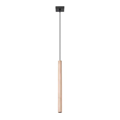 Image de Lampe suspendue PASTELO 1 bois 1xG9 8W acier/bois 120x3.5x3.5cm Sollux Lighting