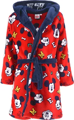 Imagen del producto de Bata de felpa de Disney, color rojo, talla 98 - Mickey Mouse/All Star
