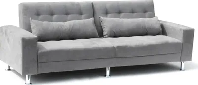 Immagine prodotto di 2 divani letto a 3 posti con schienale regolabile e doppi cuscini Quarzo ready-made bed - grigio