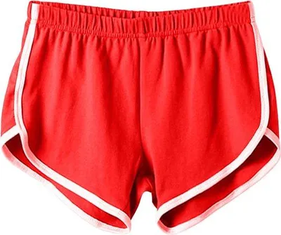 Zdjęcie produktu dla Stylowe damskie spodnie sportowe, szorty, spodnie do biegania i fitnessu, czerwone – rozmiar XL