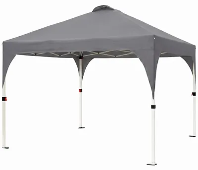 Image de Tente de pavillon pliable, tissu résistant, montage facile, couleur grise