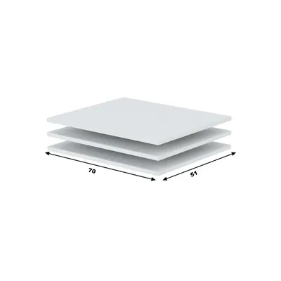Immagine prodotto di Set di 3x scaffali per armadio 122 cm RANDLER - bianco