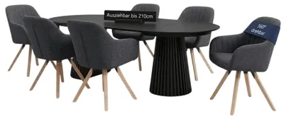 Produktbild von Esszimmer-Set Essgruppe Matera grau & Tisch Barletta 100%