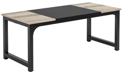 Immagine prodotto di Scrivania per computer – ampia scrivania ideale per il lavoro da casa – postazione di lavoro in legno con design vintage – 180 cm di larghezza
