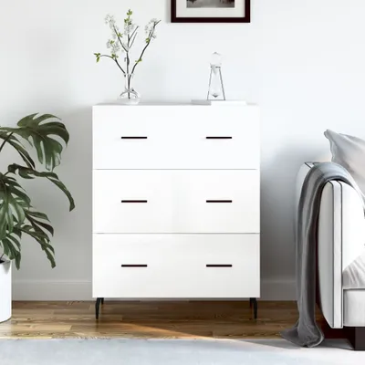 Produktbild von The Living Store Sideboard Hochglanz-Weiß 69,5x34x90 cm Holzwerkstoff