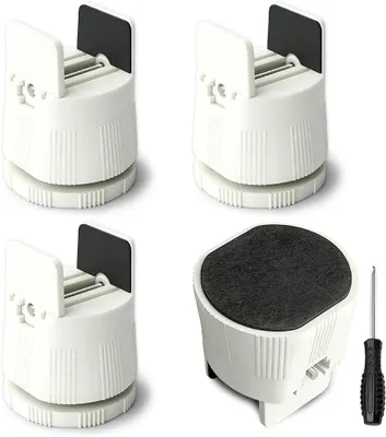 Produktbild von 4er Set verstellbare Möbelerhöhung (6-8 cm), stabile Erhöhung für Bett, Sofa, Stuhl und Couch, weiß