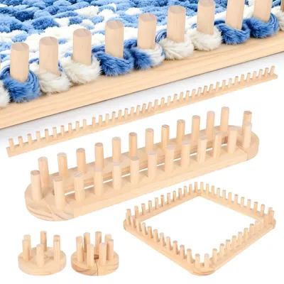 Immagine prodotto di Kit in legno regolabile per telai da lavoro a maglia, ideale per principianti
