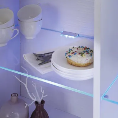 Produktbild von LED Vitrinen-Glasbeleuchtung Gastego Lichtfarbe Blau 2er-Set
