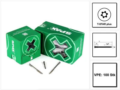 Produktbild von SPAX ZylKo T-STAR+ 5,0x80/37,5 A2 Fixgewinde
